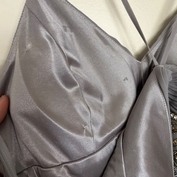 BNWT Sue Wong platinum beaded cocktail dress - Picture 9 of 9